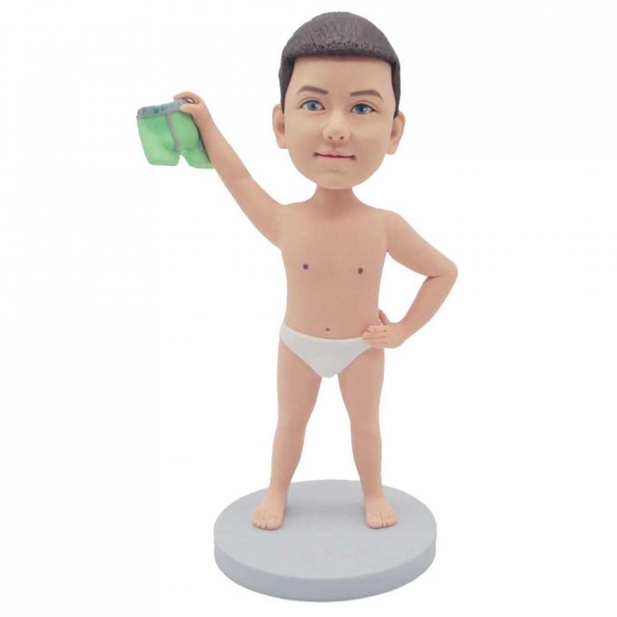 Custom Little Boy Bobbleheads Holding Panties