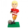 Custom Male Football Player Bobbleheads Holding A Football