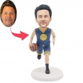 Custom Male Golden State Warriors Basketball Player Bobbleheads In Blue Tracksuit