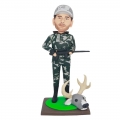 Custom Male Hunters Bobbleheads With Deer Shooting