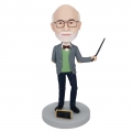 Custom Male Professor Teacher Bobbleheads Holding a Pointer