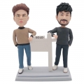 Custom Male Real Estate Realtor Bobbleheads With Billboard