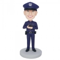 Custom Policeman Bobbleheads Holding A Pistol