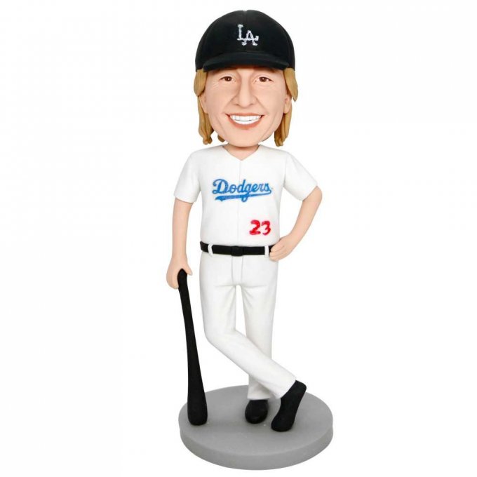 Custom Professional Male Dodgers Baseball Coach Bobbleheads