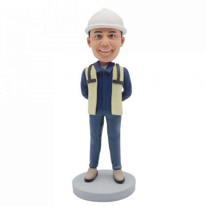 Custom Professional Male Engineer Architect Bobbleheads