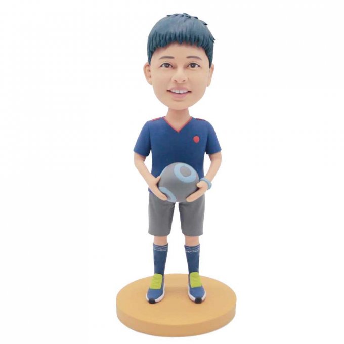 Custom Soccer Player Boy Bobbleheads In Sportswear