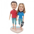 Custom Sweet Couple Bobbleheads Hand In Hand