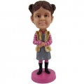 Cute Girl Custom Bobblehead With Engraved Text