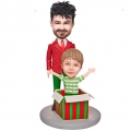 Daddy's Gift Personalized Gift Custom Bobblehead with Engraved Text