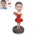 Devil Girl Custom Bobblehead with Free Metal Inscription