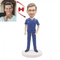 Doctor In Blue Uniform Custom Bobblehead