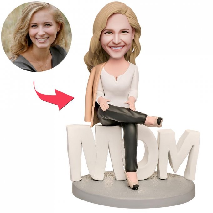 Domineering Mother Custom Bobblehead with Engraved Text