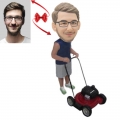 Dude on Lawn Mover Custom Bobblehead