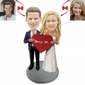 Engaged Couple Custom Bobblehead