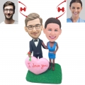 Fall In Love Wedding Anniversary Custom Bobblehead