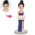 Fashion Mom Custom Bobblehead with Engraved Text