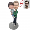 Father Holds Child Custom Bobblehead