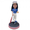 Female Baseball Player Custom Bobblehead