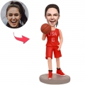 Female Basketball Player Custom Bobblehead With Engraved Text