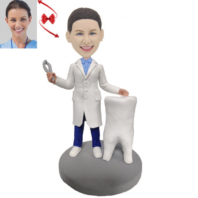 Female Dentist Custom Bobblehead