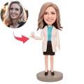 Female Dentist Custom Bobblehead With Engraved Text