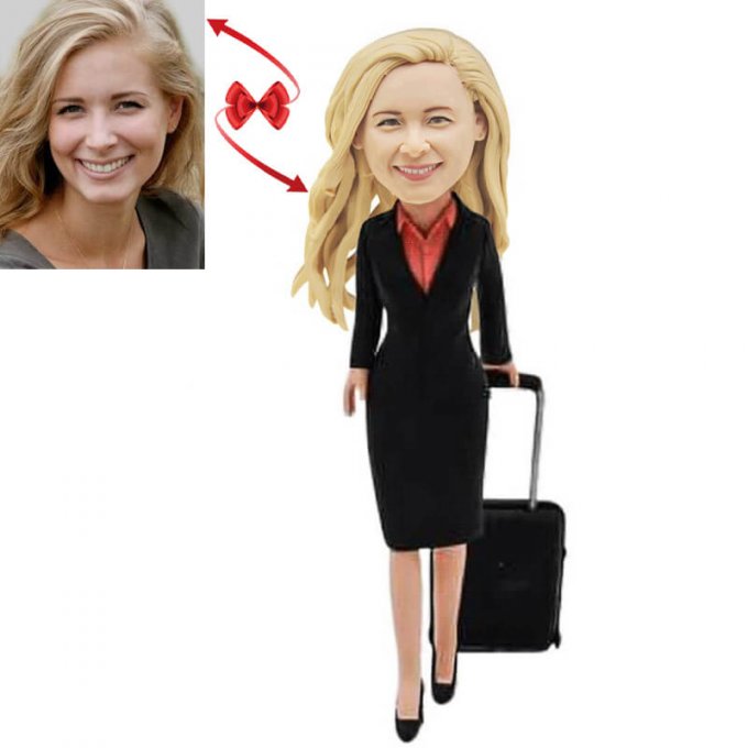 Female Flight Attendants Custom Bobblehead