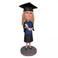 Female Graduates with Diplomas Custom Bobblehead