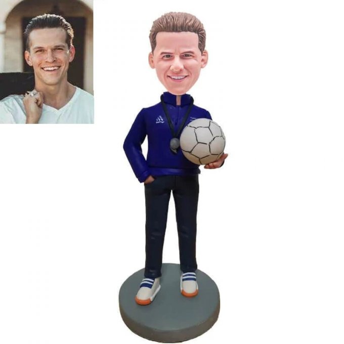 Football Coach Referee Custom Bobblehead