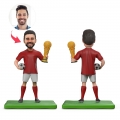 Football Lovers European Cup Chamipon Custom Bobblehead With Engraved Text