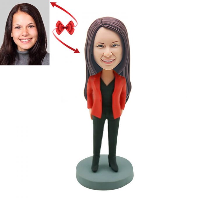 Funny Office Lady Custom Bobblehead