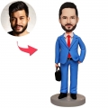 Gift for Boss Custom Bobblehead Businessman/Boss Gift With Engraved Text