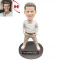 Groomsman Custom Bobblehead with Free Metal Inscription