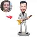 Guitar Player Singer Custom Bobblehead With Engraved Text