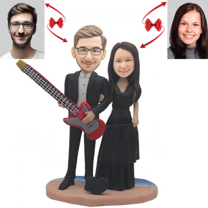 Guitar Wedding Custom Bobblehead