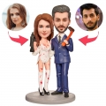 Halloween Horrible Couple Custom Bobblehead with Engraved Text