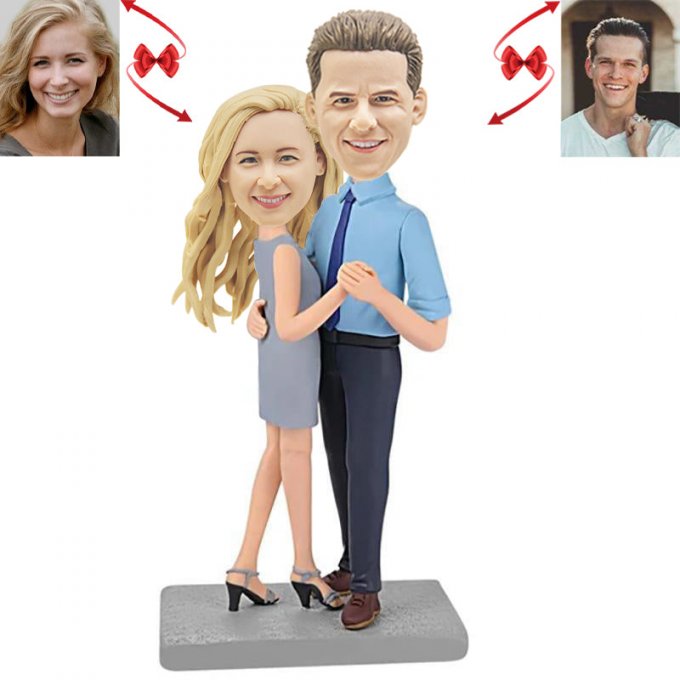 Happy Dancing Couple Custom Bobblehead