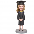 Happy Graduation Girl Custom Bobblehead With Engraved Text