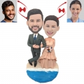 Hawaii Beach Wedding Anniversary Custom Bobblehead