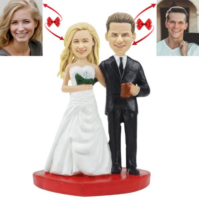 High-heeled Shoes And Mug Wedding Custom Bobblehead