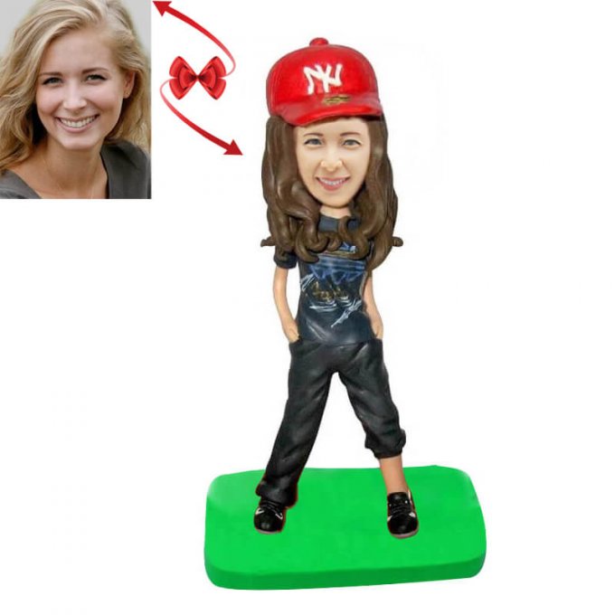 Hip Hop Girl Custom Bobblehead