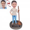 Housewife Custom Bobblehead with Free Metal Inscription