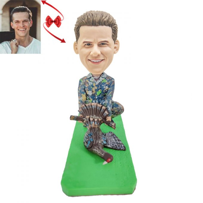 Hunter and His Prey Custom Bobblehead