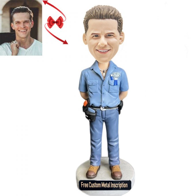 Maintenance Worker Custom Bobblehead with Free Metal Inscription