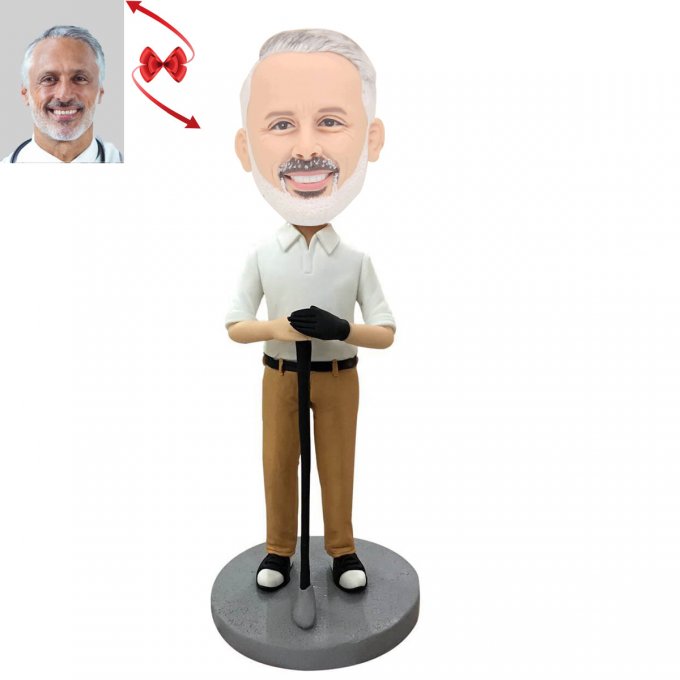 Male Golfer Custom Bobblehead