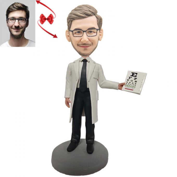 Male Optometrist Custom Figure Bobblehead