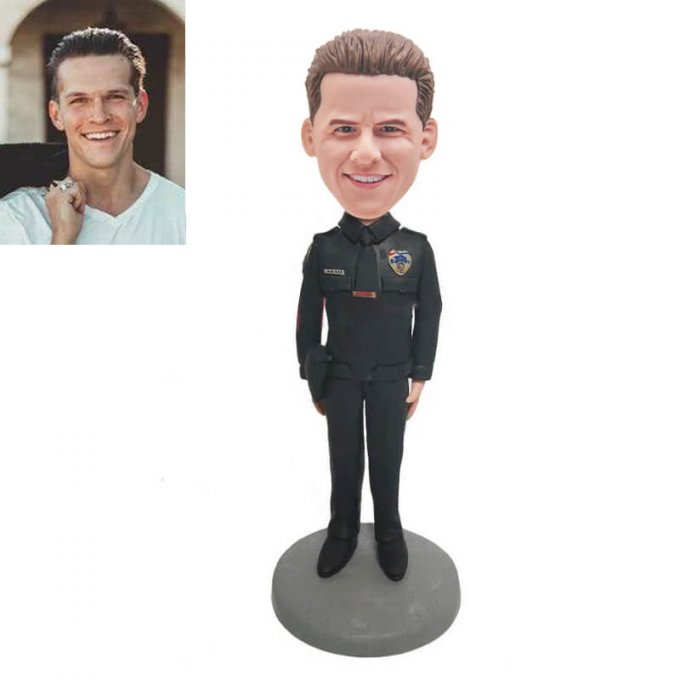 Male Police Officer Custom Bobblehead