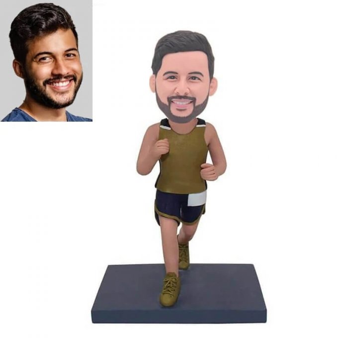 Male Runner Marathon Athletes Custom Bobblehead