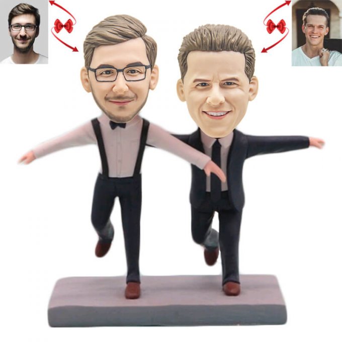 Male Same-sex Couple Custom Bobblehead