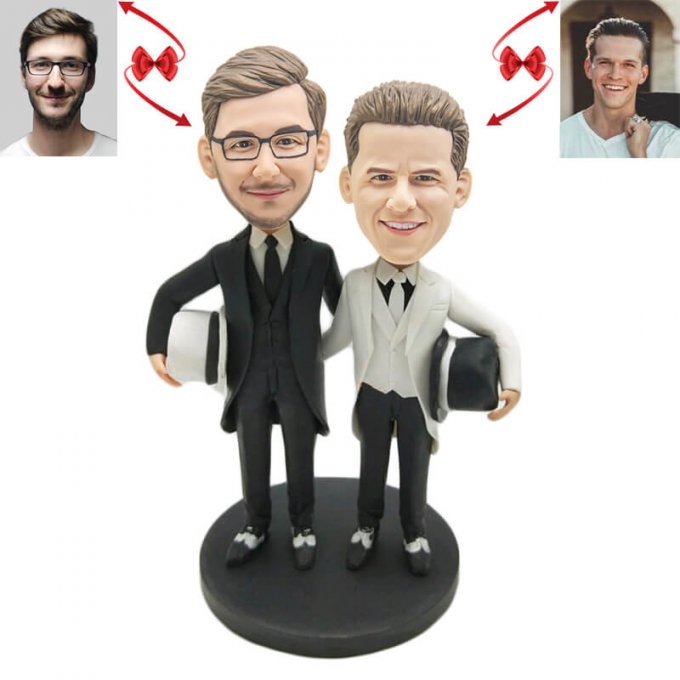 Male Same-sex Wedding Custom Bobblehead