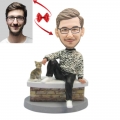 Man And His CatCustom Bobblehead